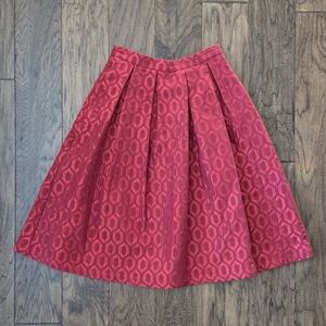 Metallic Red Pleated Mexx Skirt